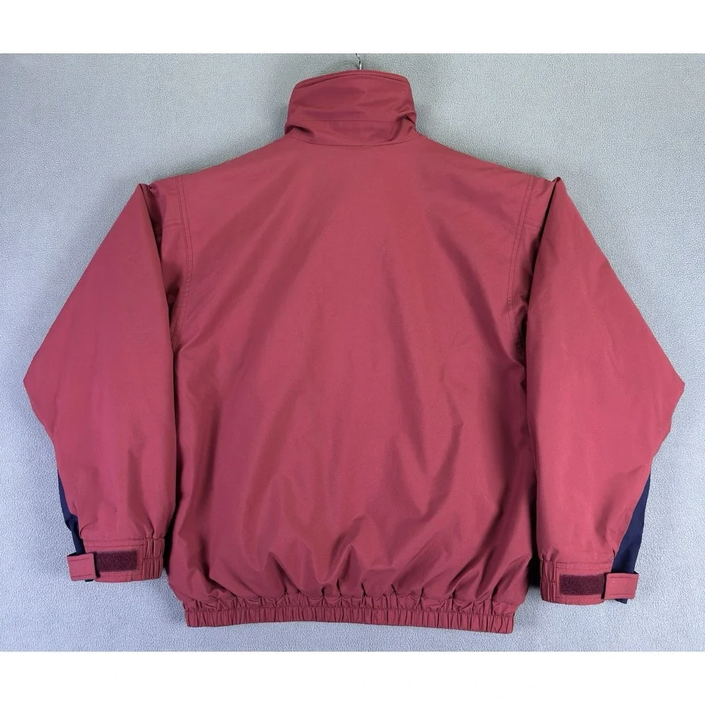 Lands End Jacket Mens Medium Red Fleece Lined‎ Bomber Heavyweight Insulated
